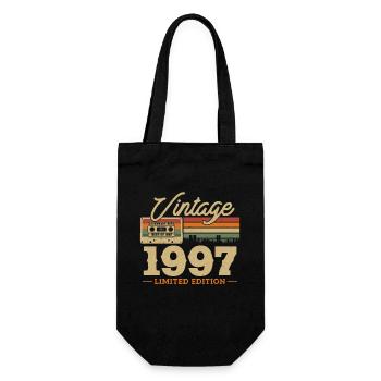 1997 - 26/27 Jahre Geburtstag - Geschenkbeutel für Flaschen - Schwarz - Vorne