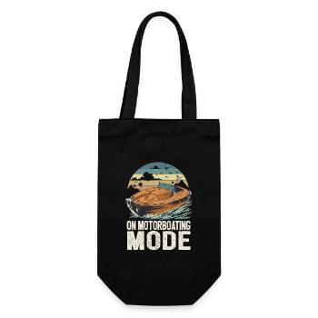 On Motorboating Mode Pontoon Captain Lake Life - Gift Bag for Bottles - black - Front