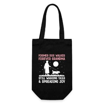 Dog Lover Retired Grandma Pensioner Dog Owner Dog - Gift Bag for Bottles - black - Front