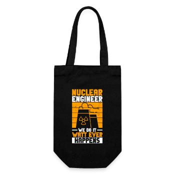 Kernkraft Und Nuklearingenieur - Geschenkbeutel für Flaschen - Schwarz - Vorne