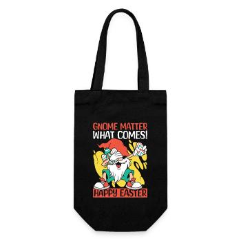 Gartenzwerg Ostern Und Gnom Gartenarbeit Osterei - Sac à bouteille - noir - Devant