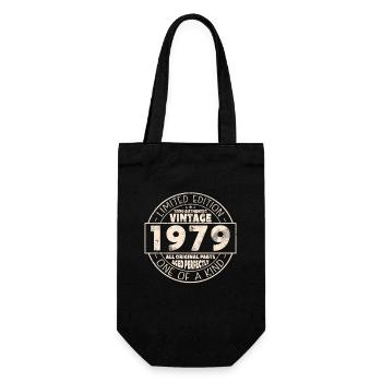 Birthday present 1979 44/45 years - Gift Bag for Bottles - black - Front