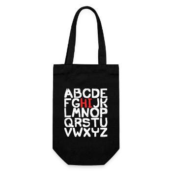 Funny Pre K Kindergarten Hi Alphabet Back To Schoo - Gift Bag for Bottles - black - Front