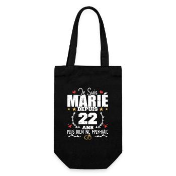 Je Suis Marié Depuis 22 Ans, Cadeau 22 Ans Mariage - Sac à bouteille - noir - Devant