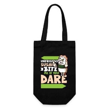 Funny Unhappy Sushi Japanese food Miso-Unhappy - Gift Bag for Bottles - black - Front
