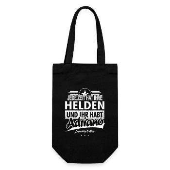 Jede Zeit hat Ihre Helden Ihr habt Adriano - Geschenkbeutel für Flaschen - Schwarz - Vorne