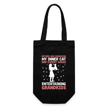 Amoureux des chats Grand-mère retraitée Retraité Propriétaire de chat Chat - Sac à bouteille - noir - Devant