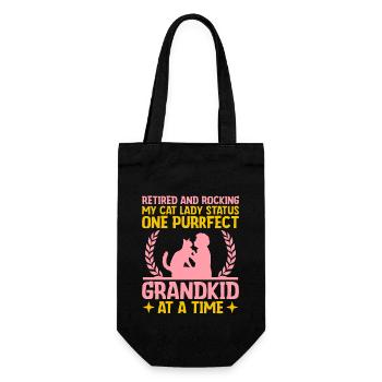 Amoureux des chats Grand-mère retraitée Retraité Propriétaire de chat Chat - Sac à bouteille - noir - Devant