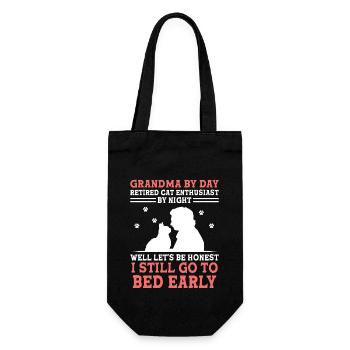 Amoureux des chats Grand-mère retraitée Retraité Propriétaire de chat Chat - Sac à bouteille - noir - Devant