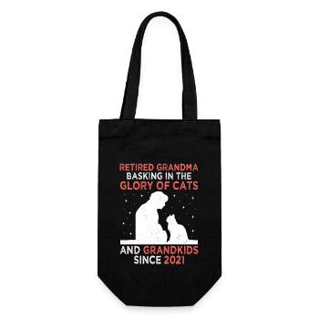 Amoureux des chats Grand-mère retraitée Retraité Propriétaire de chat Chat - Sac à bouteille - noir - Devant