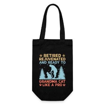 Amoureux des chats Grand-mère retraitée Retraité Propriétaire de chat Chat - Sac à bouteille - noir - Devant
