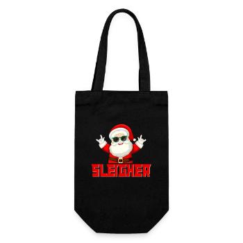 Sleigher Funny Heavy Metal Music Hail Santa Claus - Sac à bouteille - noir - Devant