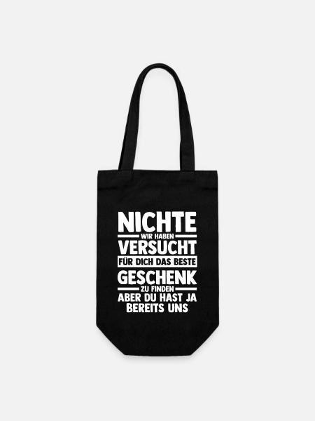 Nichte - Geschenkbeutel für Flaschen - Schwarz