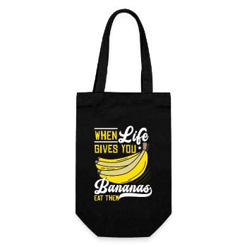 Banana Lover Saying Fruit Banana - Gift Bag for Bottles - black - Front