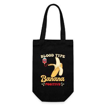 Groupe sanguin Banane Positif - Sac à bouteille - noir - Devant