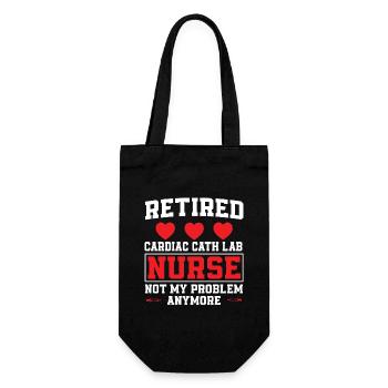 Cardiac catheterization laboratory retired nurse - Gift Bag for Bottles - black - Front