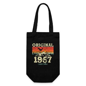 Vintage Birthday Gift 1957 - Gift Bag for Bottles - black - Front