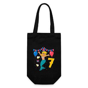 Avec Sirène - Anniversaire de fille 7 ans - Sac à bouteille - noir - Devant