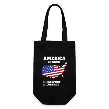 America Bound Country Travel American Flag US - Gift Bag for Bottles - black - Front