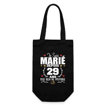Je Suis Marié Depuis 29 Ans, Cadeau 29 Ans Mariage - Sac à bouteille - noir - Devant