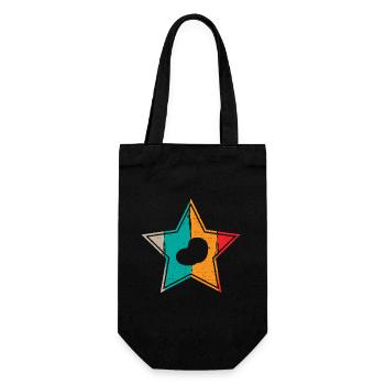 Potato Mashed Potatoes Retro Star Gift - Gift Bag for Bottles - black - Front