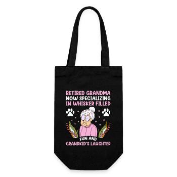 Amoureux des chats Grand-mère retraitée Retraité Propriétaire de chat Chat - Sac à bouteille - noir - Devant