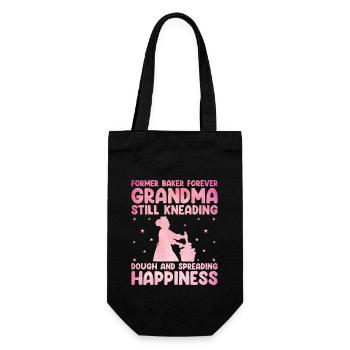 Bakery Retired Grandma Pensioner Pension Baker Pas - Gift Bag for Bottles - black - Front