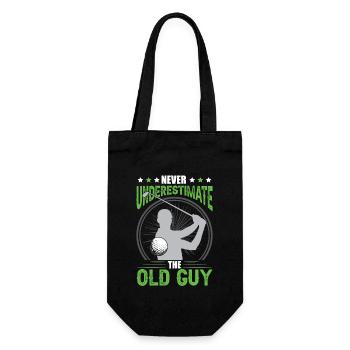 Never Underestimate The Old Guy - Gift Bag for Bottles - black - Front