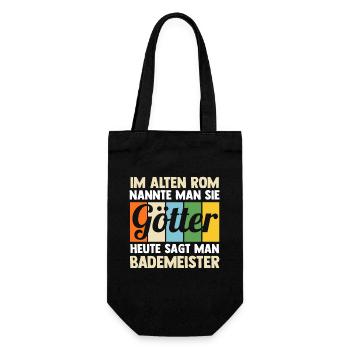 Rettungsschwimmer Bademeister - Geschenkbeutel für Flaschen - Schwarz - Vorne