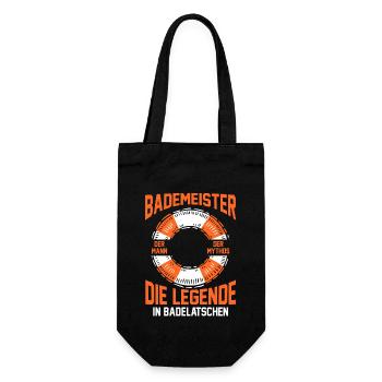Rettungsschwimmer Bademeister - Geschenkbeutel für Flaschen - Schwarz - Vorne