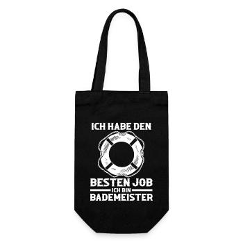 Rettungsschwimmer Bademeister - Geschenkbeutel für Flaschen - Schwarz - Vorne