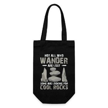 Wandern Sie auf der Suche nach coolen Felsen - Geschenkbeutel für Flaschen - Schwarz - Vorne