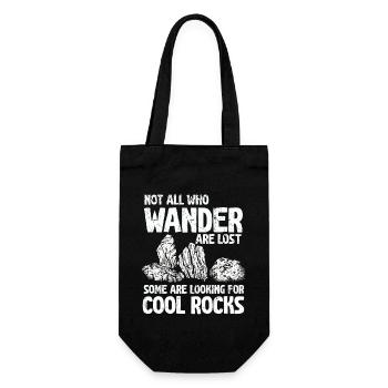 Wandern Sie auf der Suche nach coolen Felsen - Geschenkbeutel für Flaschen - Schwarz - Vorne