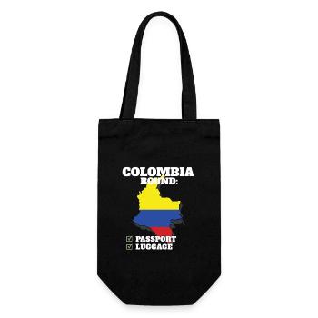 Colombia Bound Country Travel Colombian Flag - Gift Bag for Bottles - black - Front