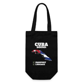 Cuba Bound Country Travel Cuban Flag Vacation - Geschenkbeutel für Flaschen - Schwarz - Vorne