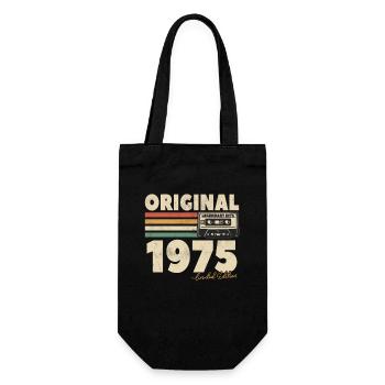 Cadeau Millésime 1975 - Sac à bouteille - noir - Devant