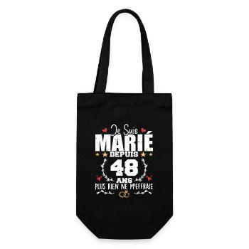 Je Suis Marié Depuis 48 Ans, Cadeau 48 Ans Mariage - Sac à bouteille - noir - Devant