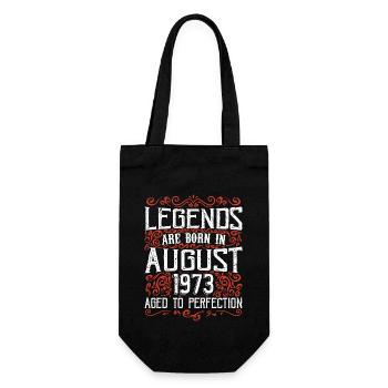 August 1973 Anniversary 1973 Legends August - Gift Bag for Bottles - black - Front