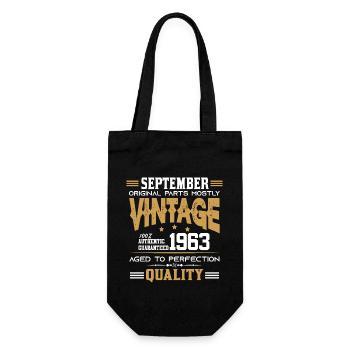Vintage Aged To Perfection September 1963 - Gift Bag for Bottles - black - Front