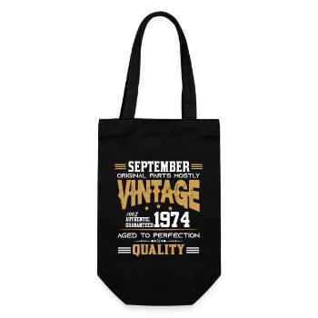 Millésime vieilli à la perfection septembre 1974 - Sac à bouteille - noir - Devant