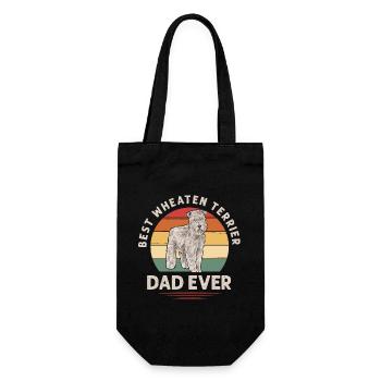 Irish Soft Coated Wheaten Terrier - Geschenkbeutel für Flaschen - Schwarz - Vorne