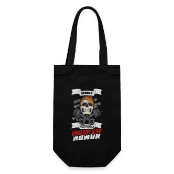Skeleton Mechanic Horror Garage Funny Bones Spooky - Gift Bag for Bottles - black - Front