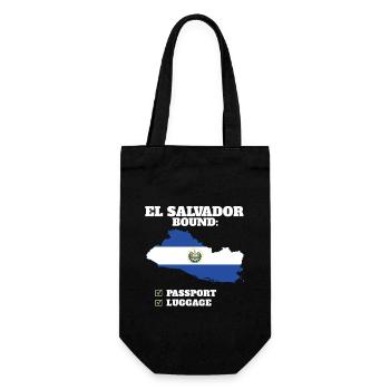 El Salvador Bound Country Travel Drapeau salvadorien - Sac à bouteille - noir - Devant