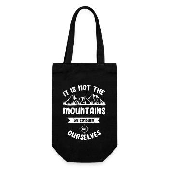 Hiking Mountains Mountains Mountaineering - Gift Bag for Bottles - black - Front