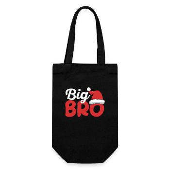Big Bro Santa Brother Christmas Family Matching - Gift Bag for Bottles - black - Front