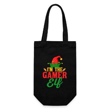 Je suis le Gamer Elf Christmas Family Matching - Sac à bouteille - noir - Devant