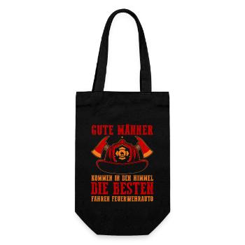Feuerwehrmann Feuerwehr - Geschenkbeutel für Flaschen - Schwarz - Vorne