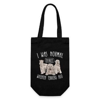 Irish Soft Coated Wheaten Terrier - Geschenkbeutel für Flaschen - Schwarz - Vorne