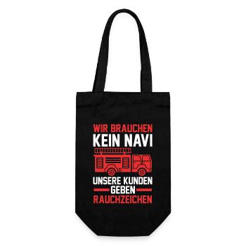 Feuerwehrmann Feuerwehr - Geschenkbeutel für Flaschen - Schwarz - Vorne