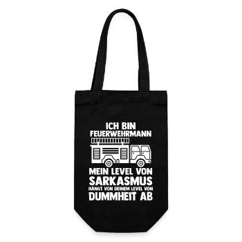 Feuerwehrmann Feuerwehr - Geschenkbeutel für Flaschen - Schwarz - Vorne